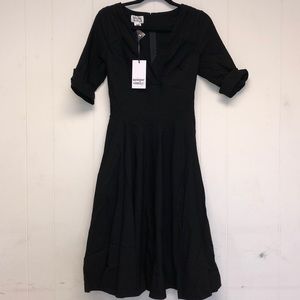 Unique Vintage Women Black Dress Size M